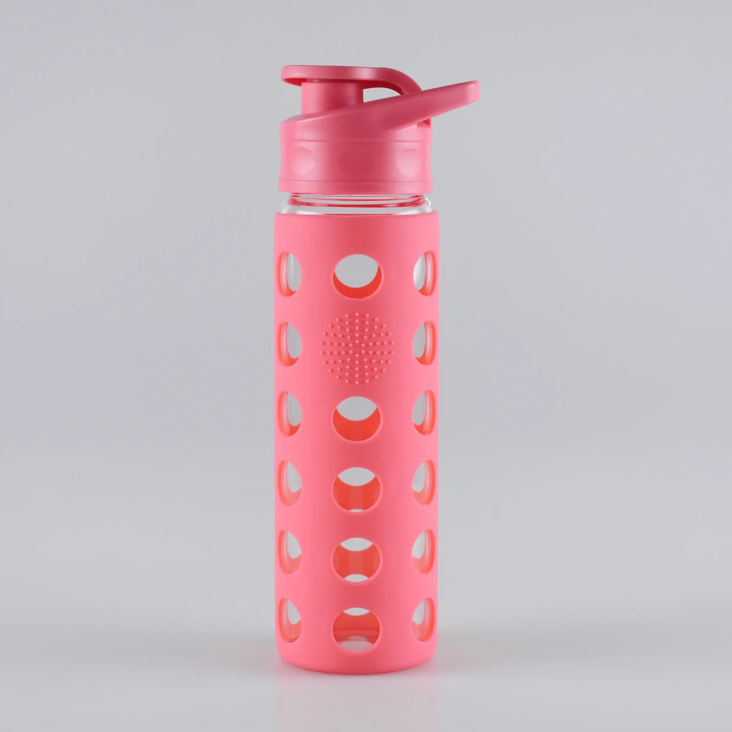 650ml Silicone Sleeve Fruit Juice Glass Bottle 1