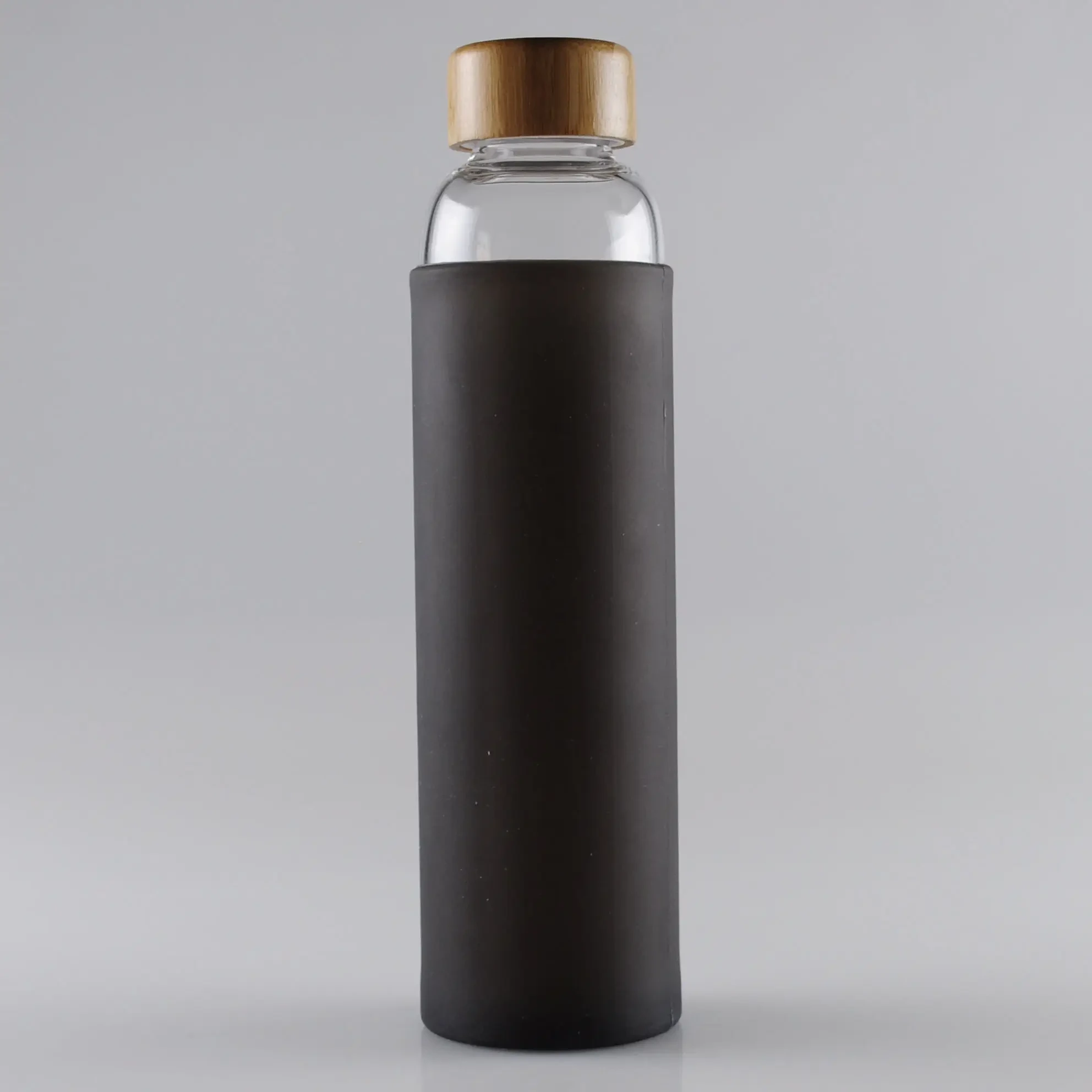 550 ml bambuslokk glassflaske med silikonhylse 1