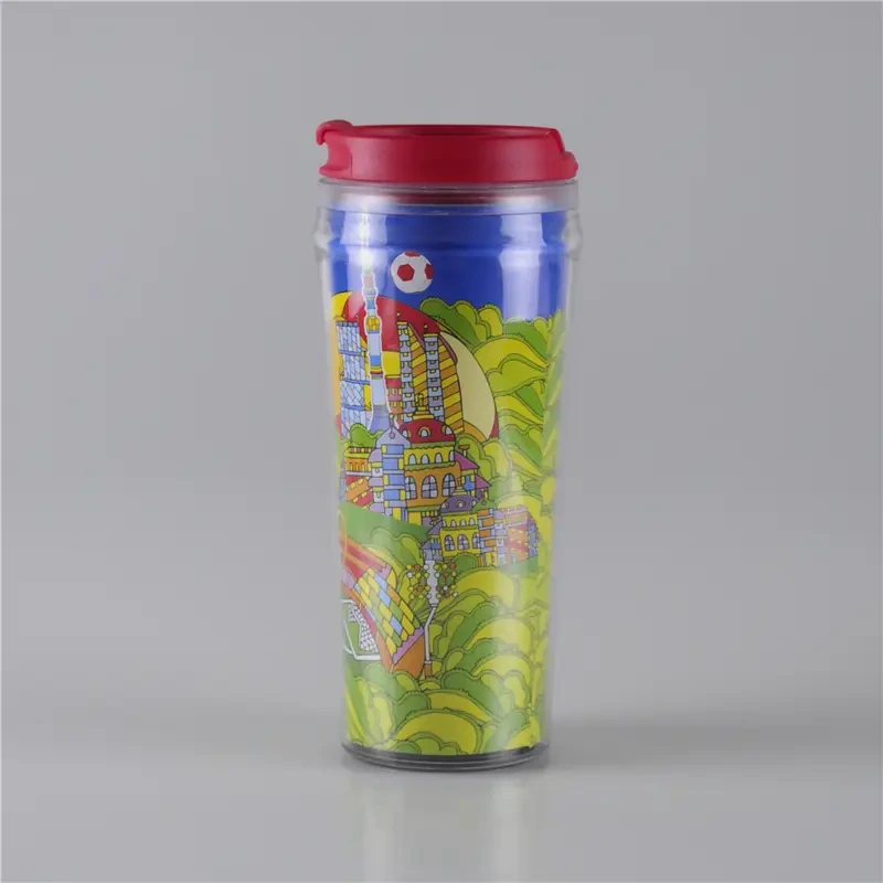 450ml Double Wall Reusable Coffee Cup with Lid 1