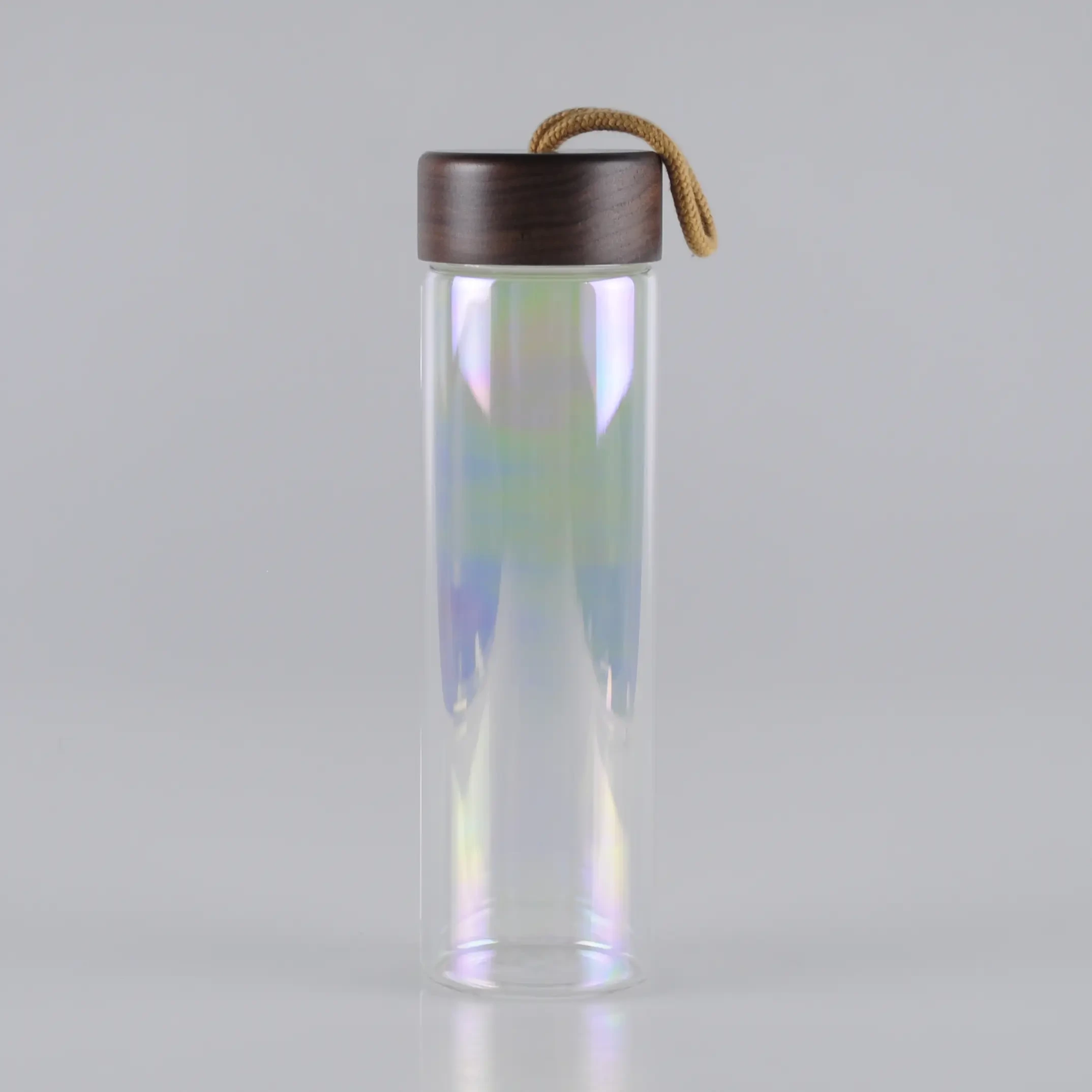550ml Bamboo Lid Glass Bottle for Water 1
