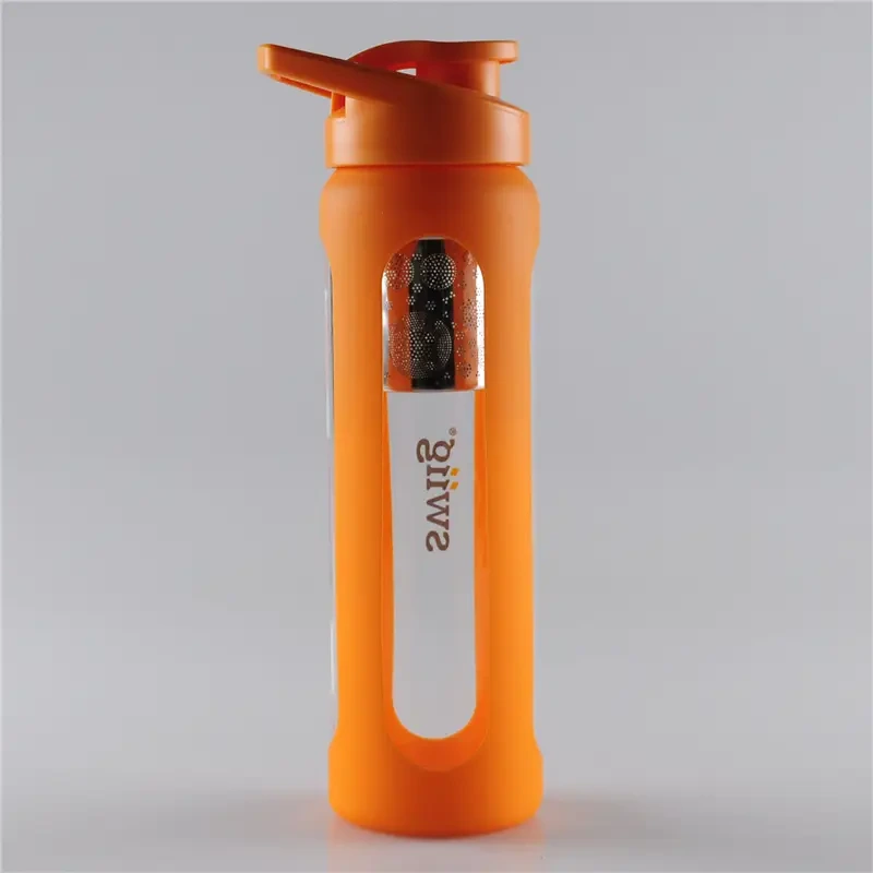 550ml waterfles van borosilicaatglas met draagdeksel en thee-ei 1