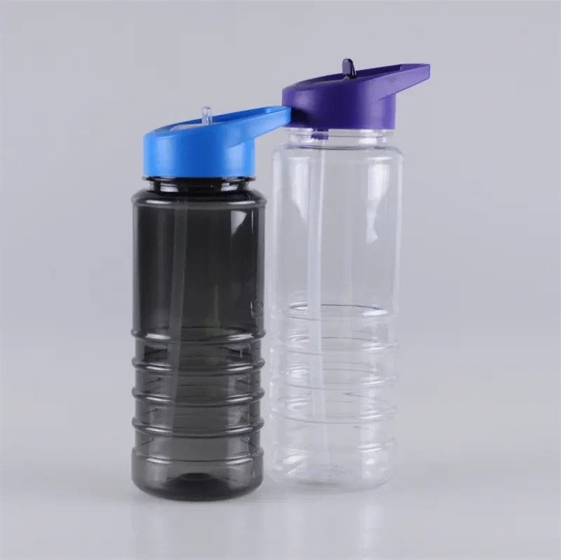 500ml / 750ml Easy Taking Hiking Water Bottle with Straw Lid 1