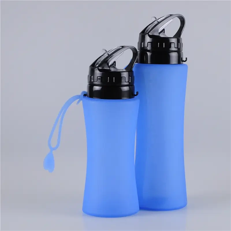 500ml / 650ml siliconen opvouwbare waterfles met rietje 1