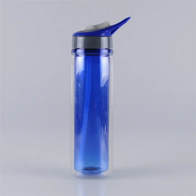 600ml Straw Lid Double Wall Water Bottle 1
