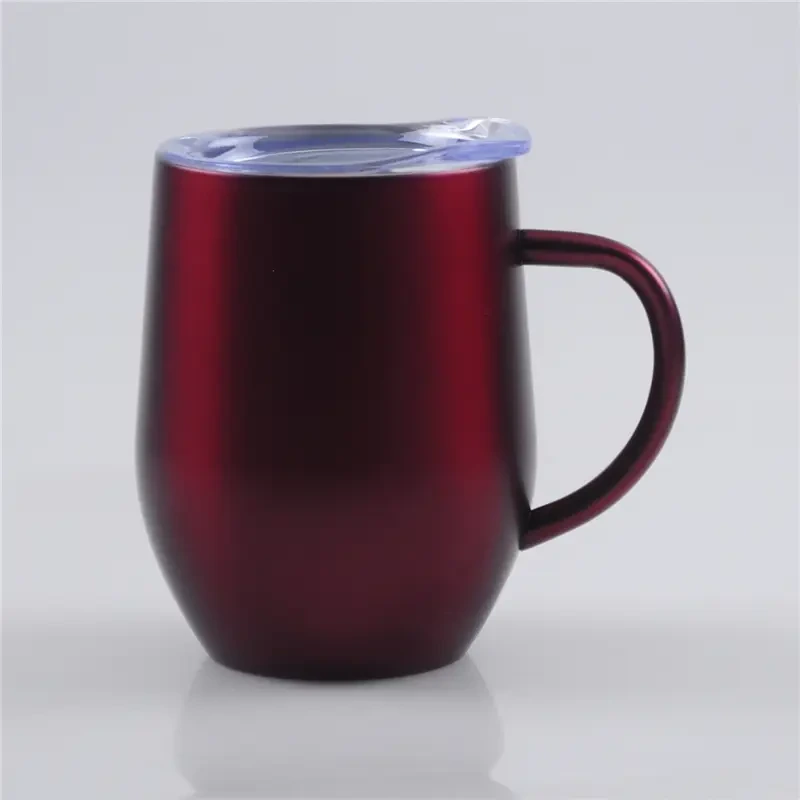 350ml Stainless Steel Coffee Mug with D Handle 1