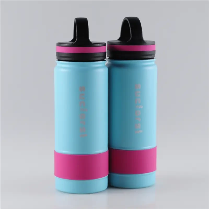 600ml Carrying Lid Double Insulated Water Bottle 1