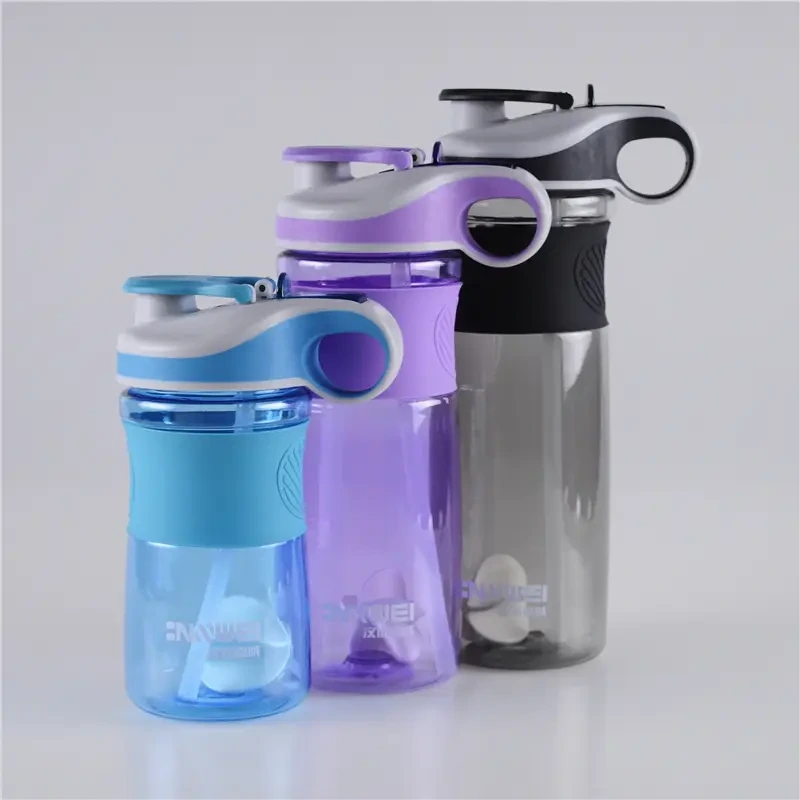 650ml / 850ml / 950ml Easy Taking Rietje Deksel Shaker Proteïne Flessen 1