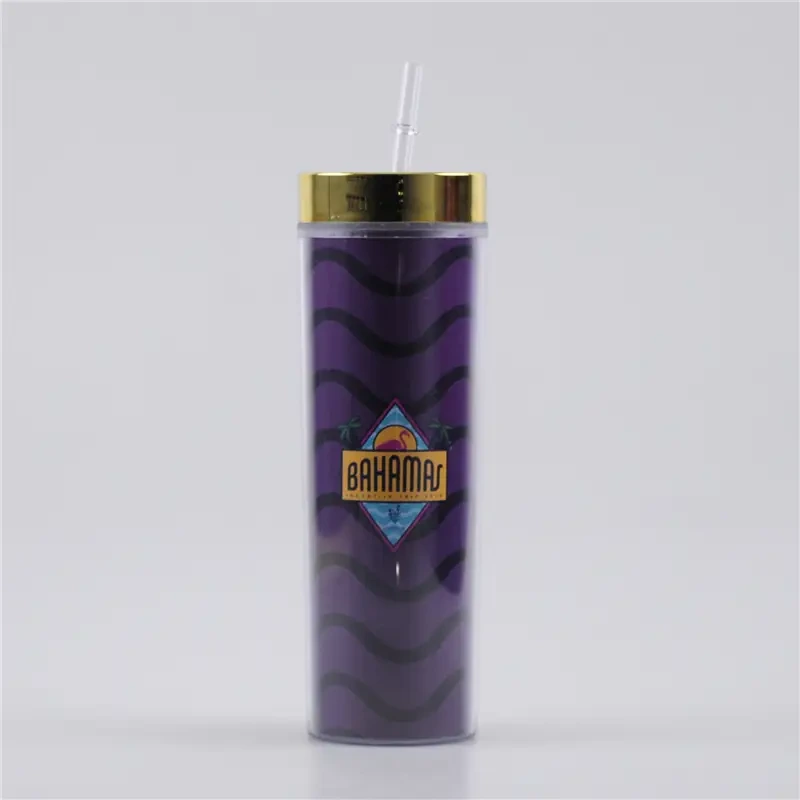 Safeshine 450ml Dubbelvägg Plast Kaffeglas med färginsatt papper 1