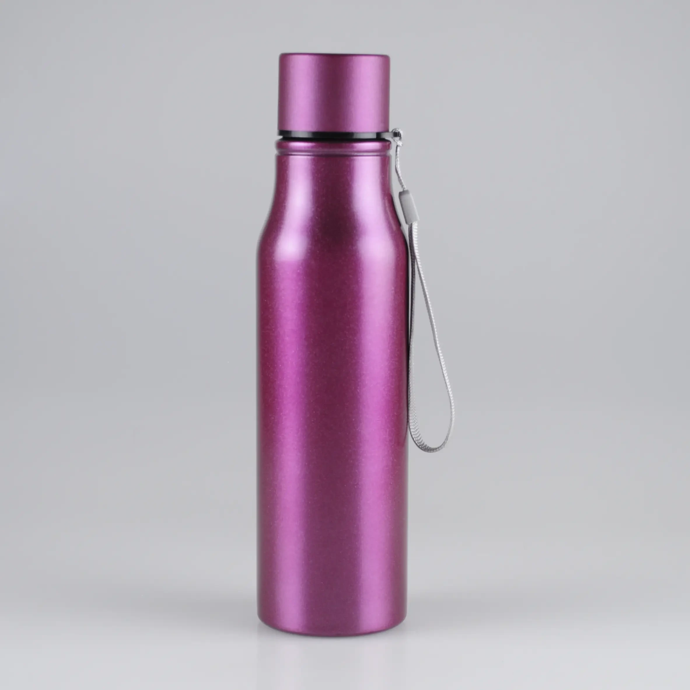 600ml Screwed Cap Stainless Steel Drink Bottles with Carrying Strap 1