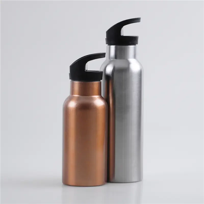 350ml / 500ml Droen Stréi Deckel duebel Mauer Vakuum isoléiert Waasser Fläsch 1