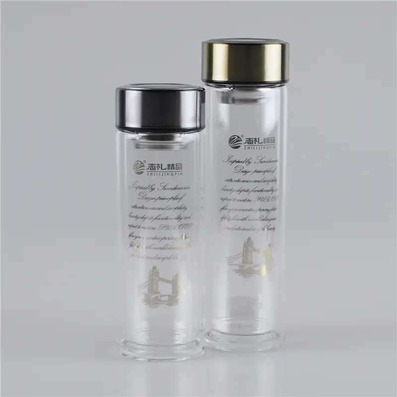 350ml / 400ml Double Wall Glass Bottle 1