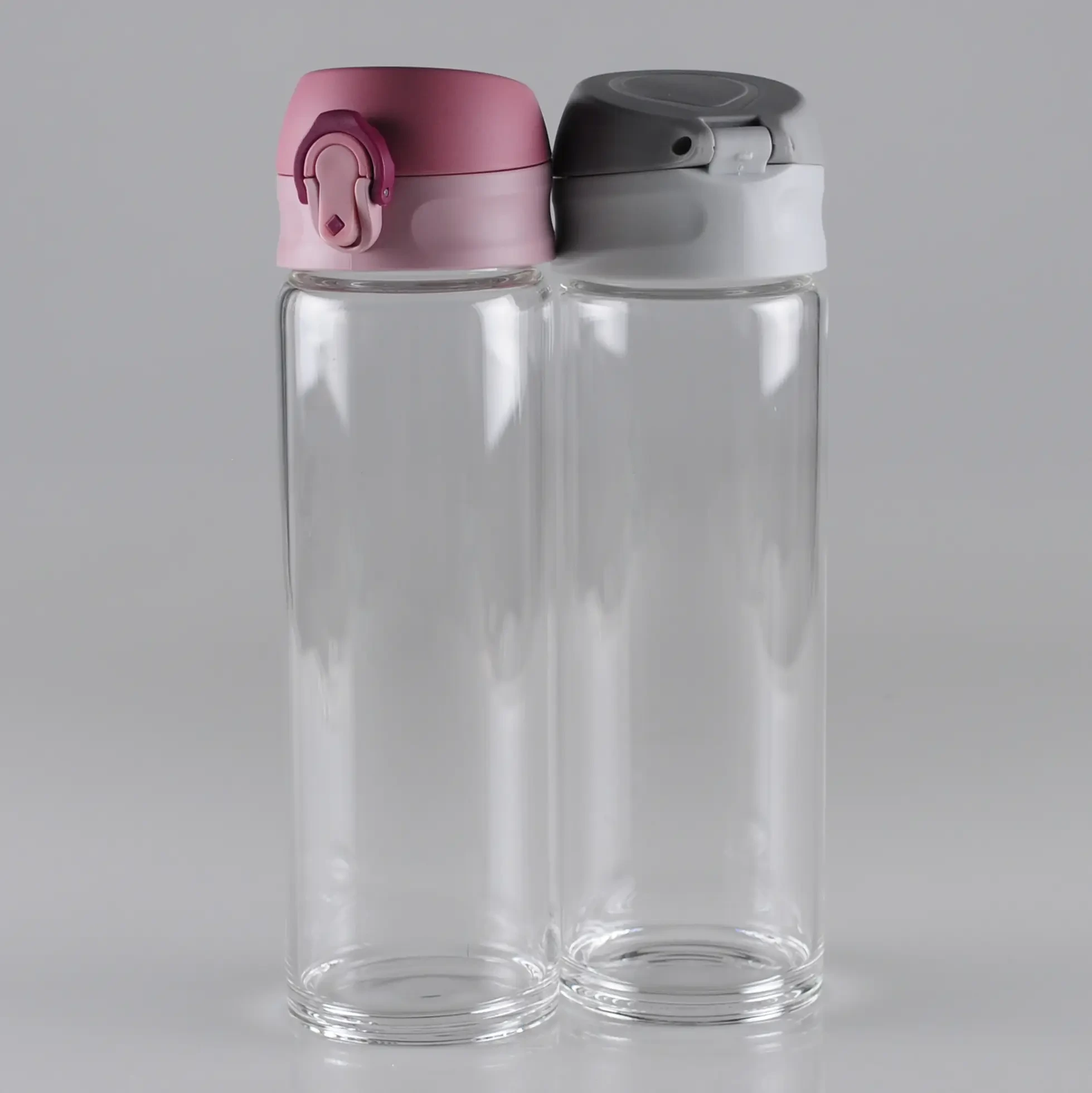 400ml BPA Free Glass Filter Bottle with Bouncing Lid 1