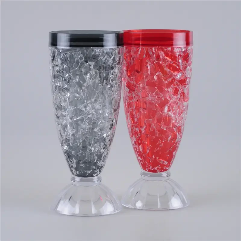 390 ml dubbelwandige plastic ijsbeker met vriezer 1