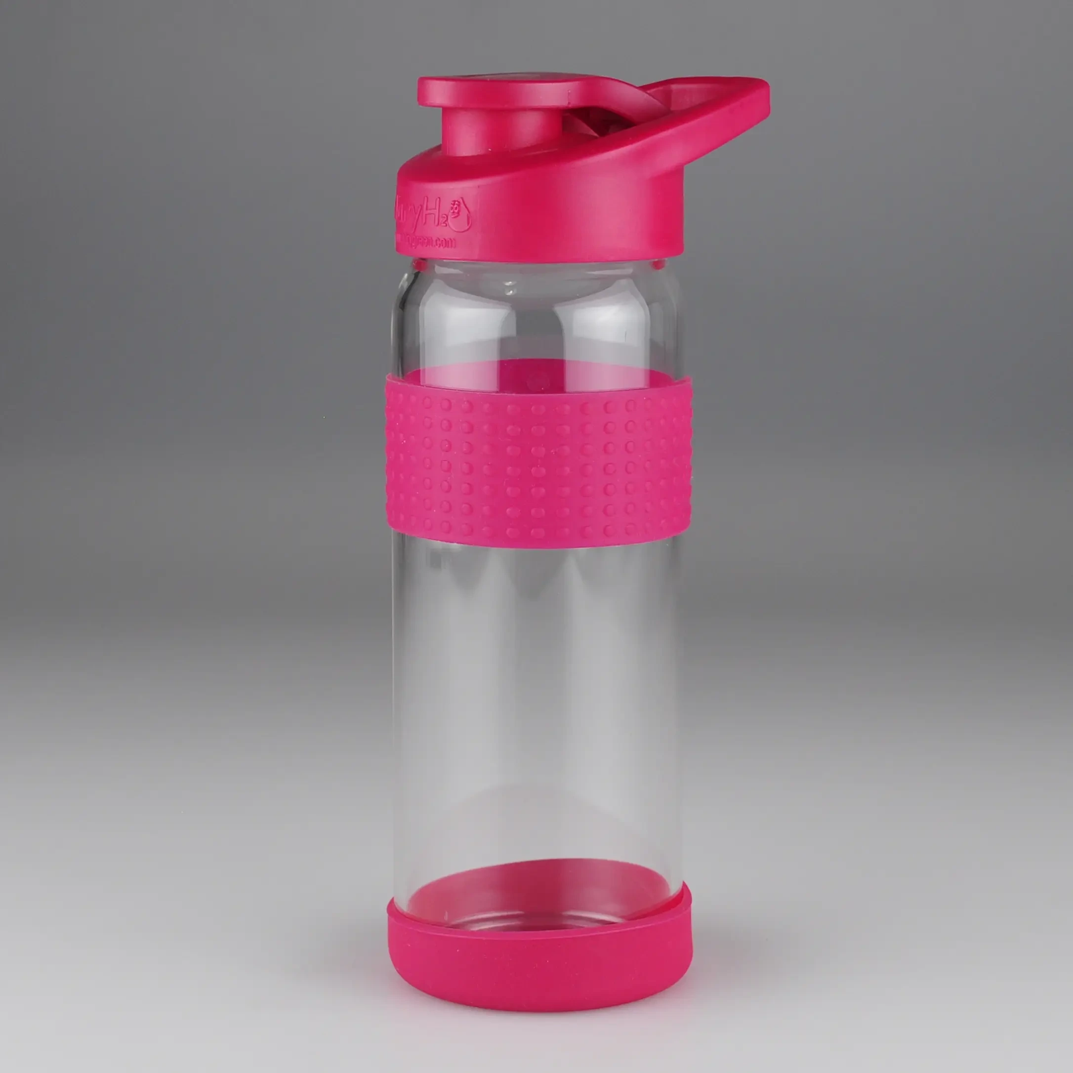 450ml Easy Carrying Unique Glass Bottle with Silicone Grip 1