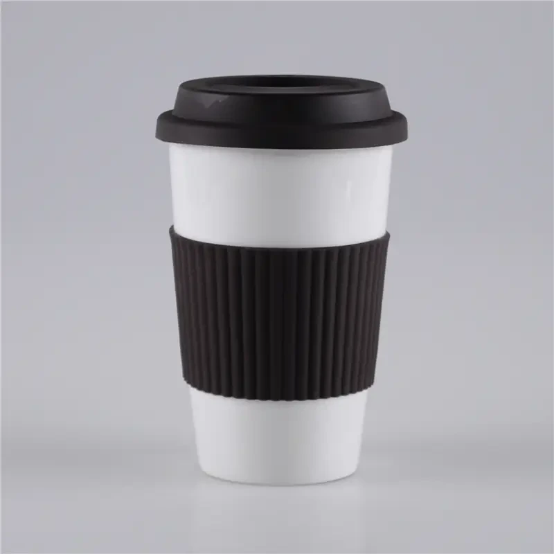 360ml Ceramic Coffee Mug with Silicone Gripper 1