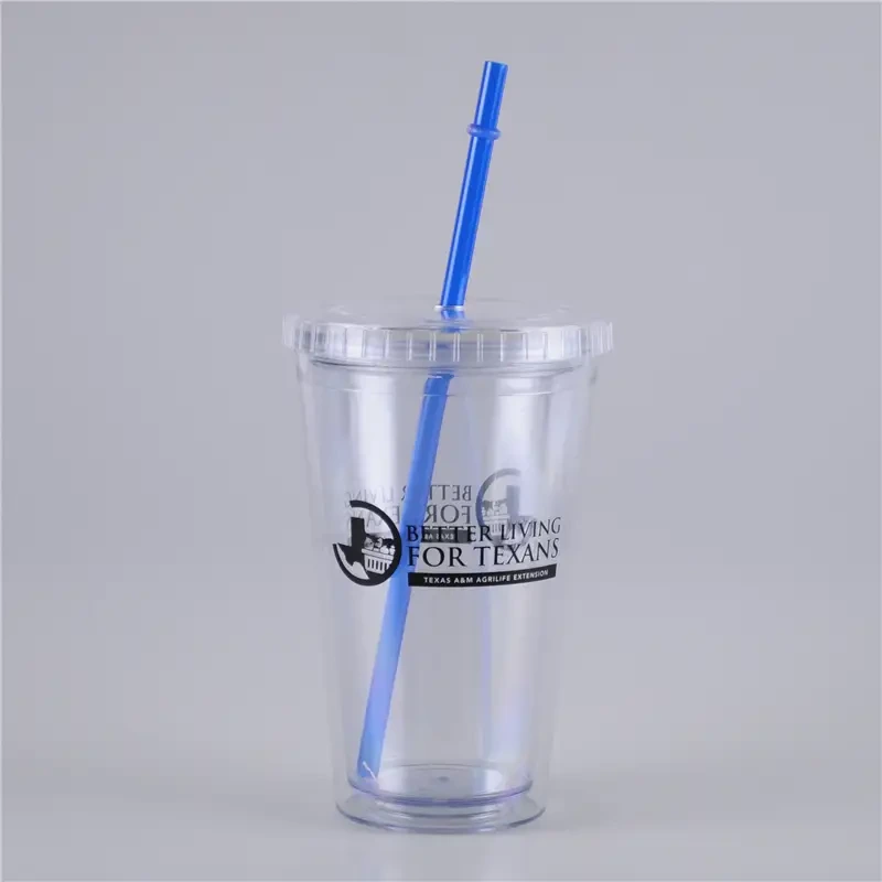 Safeshine 450ml dubbelvägg kaffemugg med sugrör 1
