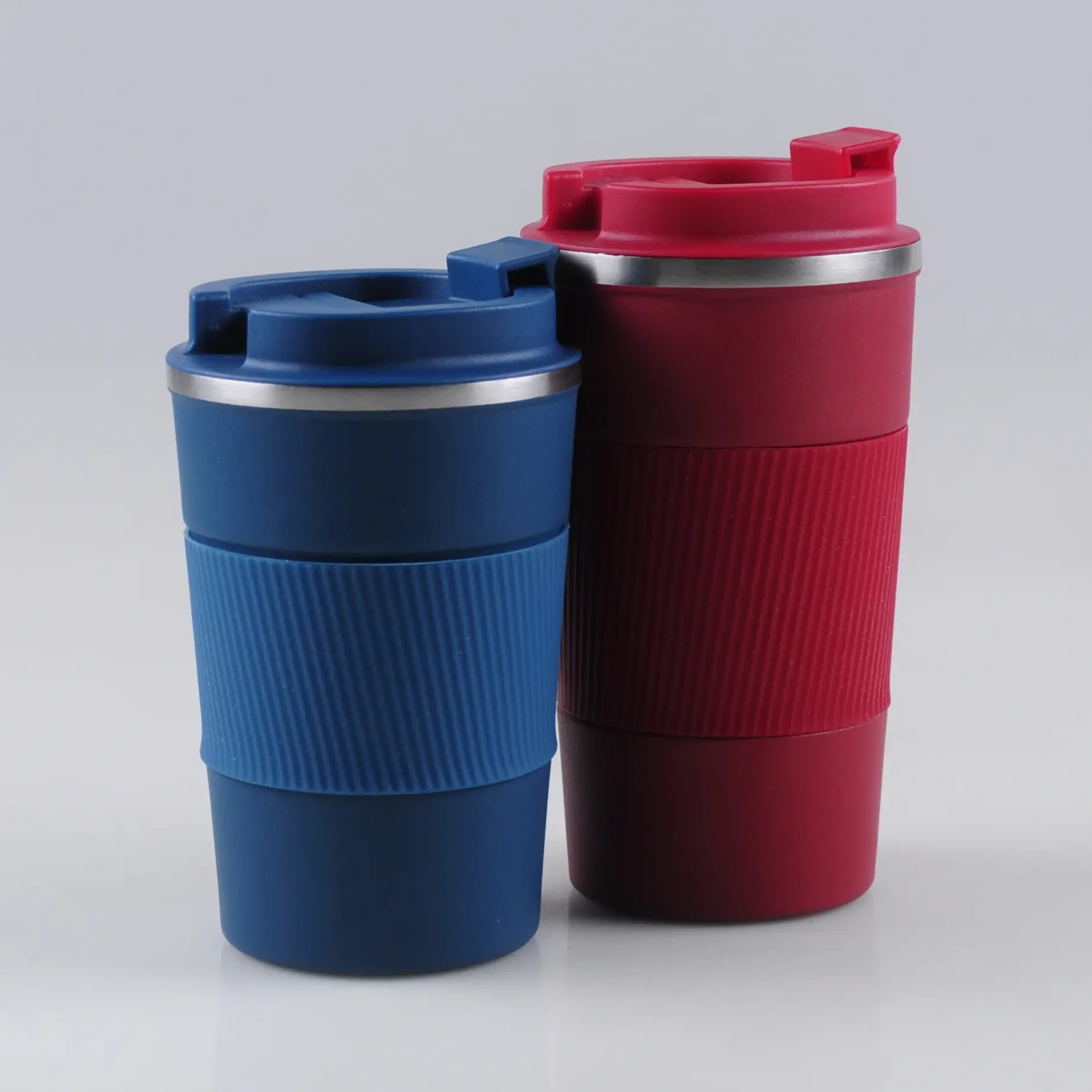 Safeshine 350ml / 500ml Flip Lock i rostfritt stål Travel Coffee Tumbler med ärmgrepp 1