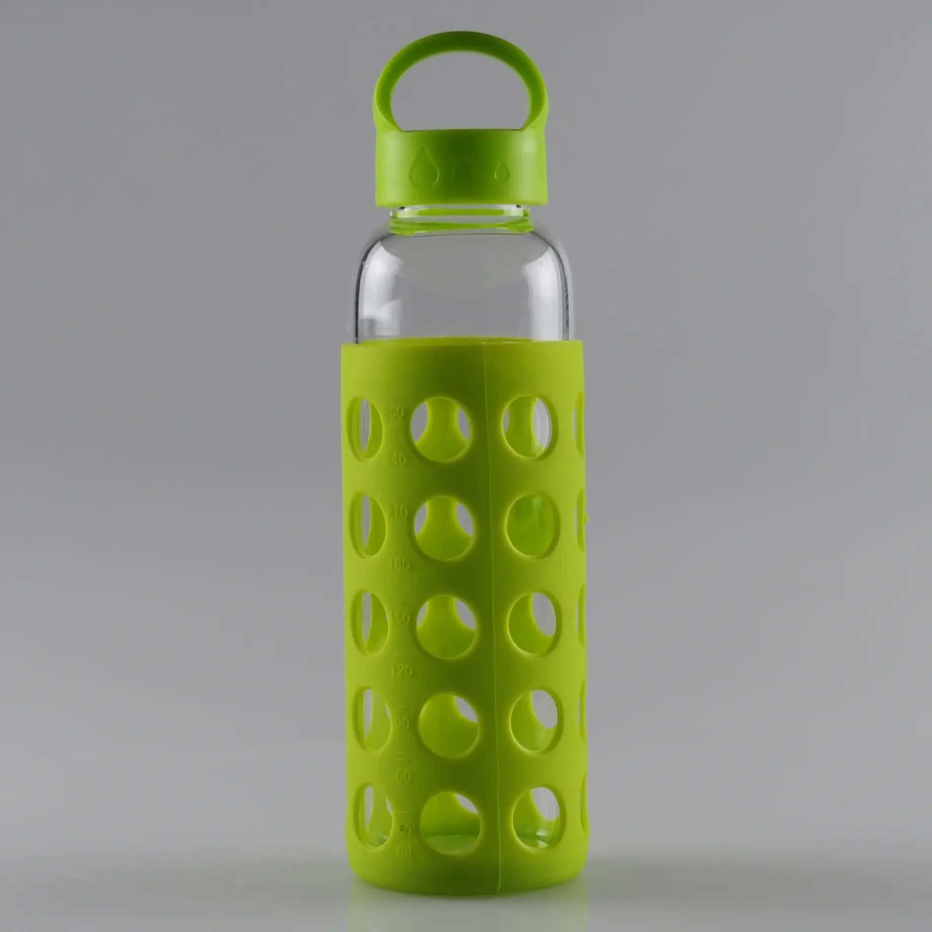 380 ml gemakkelijk mee te nemen glazen waterfles met hoes 1