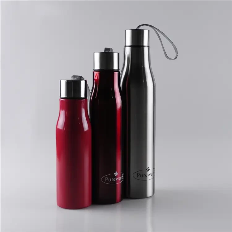 500ml / 600ml / 1000ml Handy Lid Insulated Metal Water Bottle 1
