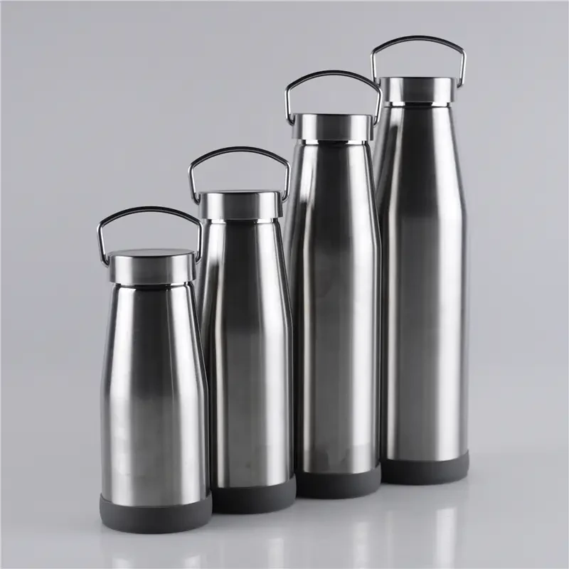 300ml / 400ml / 500ml / 750ml Carrying Lid Double Wall Thermo Water Bottle 1