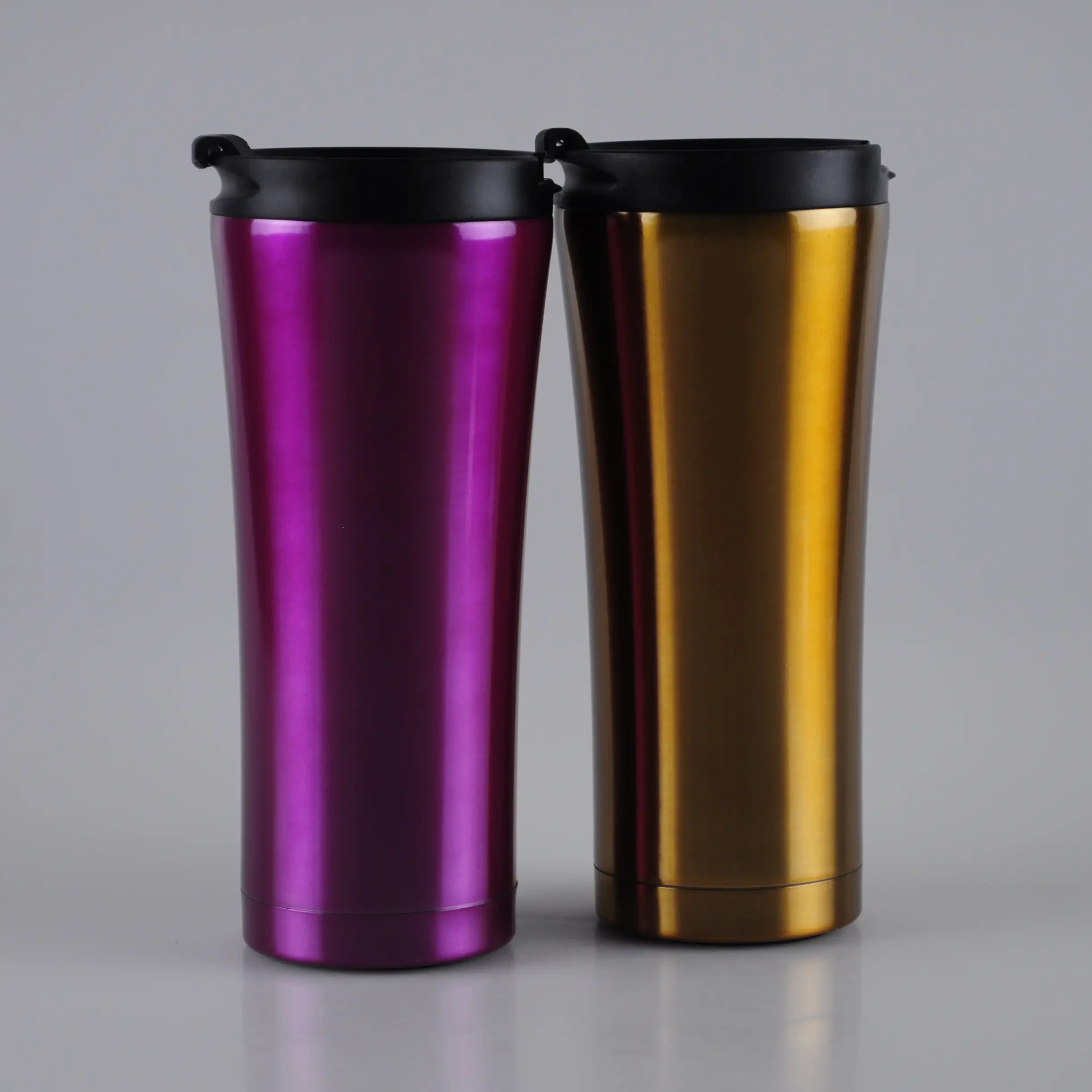 450ml Flip Top Double Wall Insulated Travel Mug 1