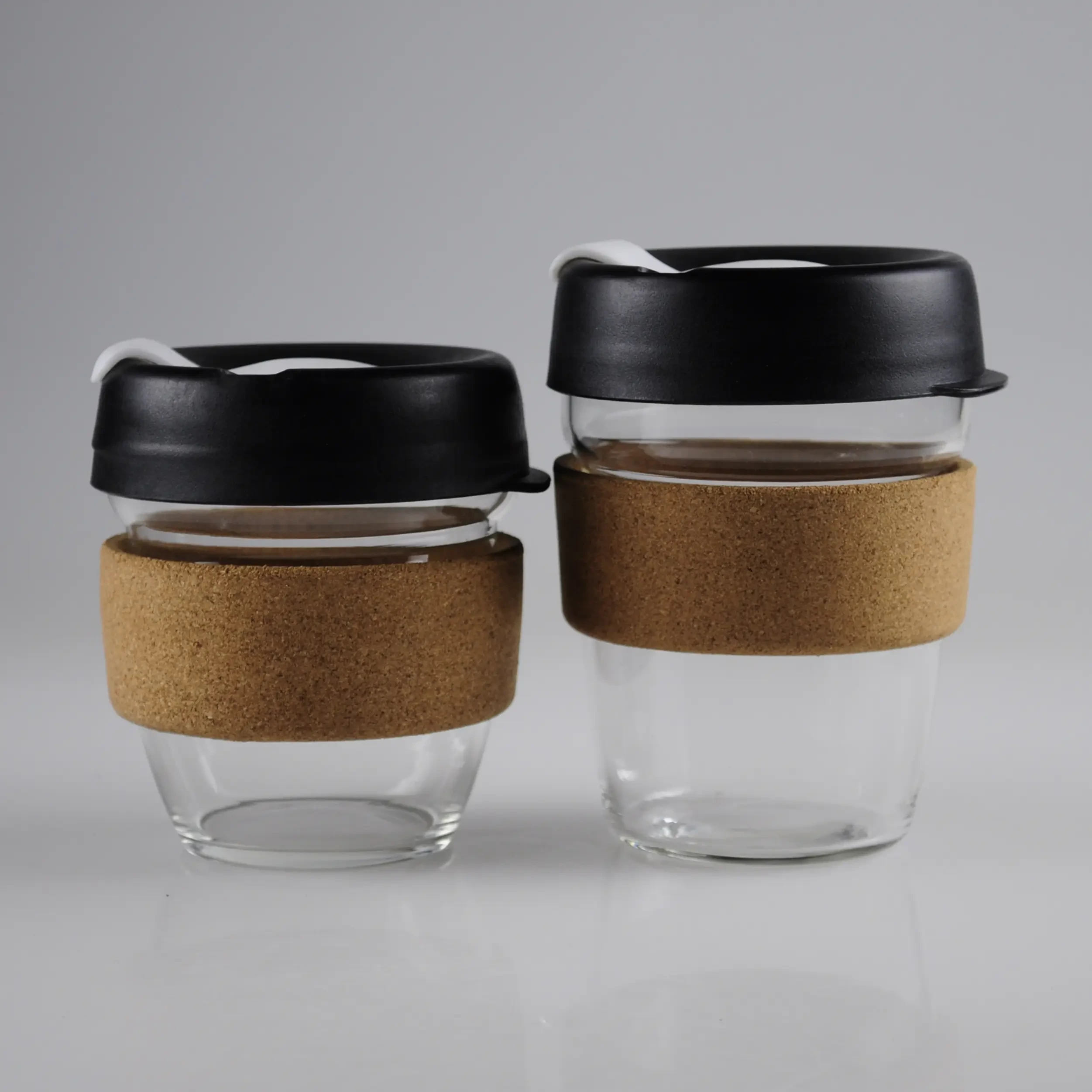 Safeshine 240ml / 340ml Compact Glass Coffee Mug with Grip 1
