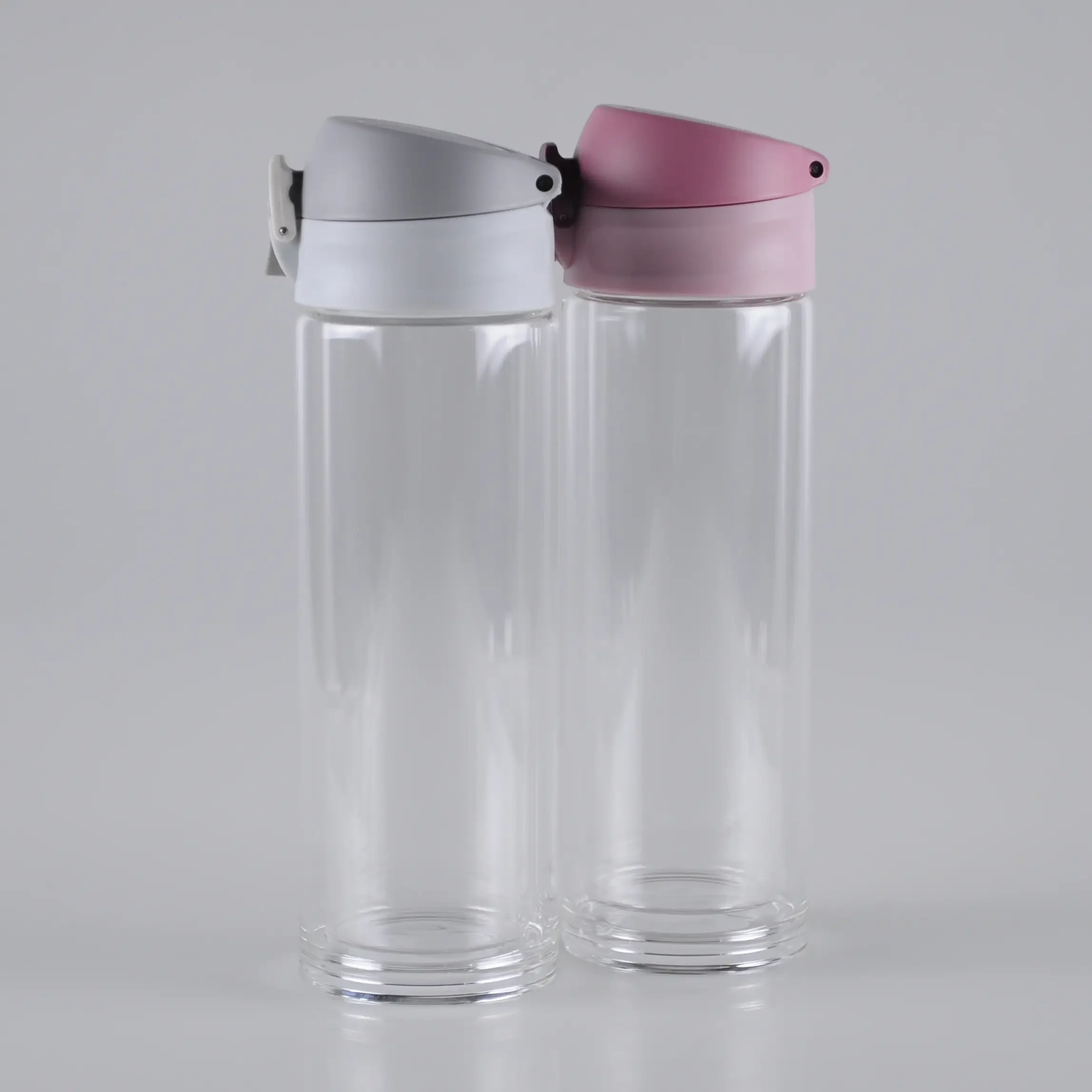 300ml Bouncing Lid Double Wall Glass Filter Bottle 1