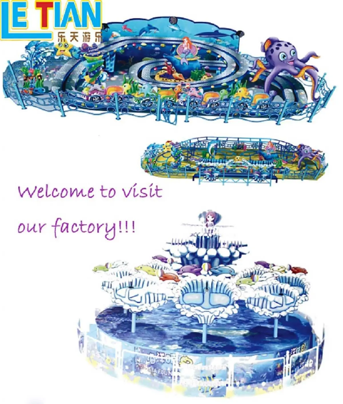 LETIAN interesting cup ride factory playground 3