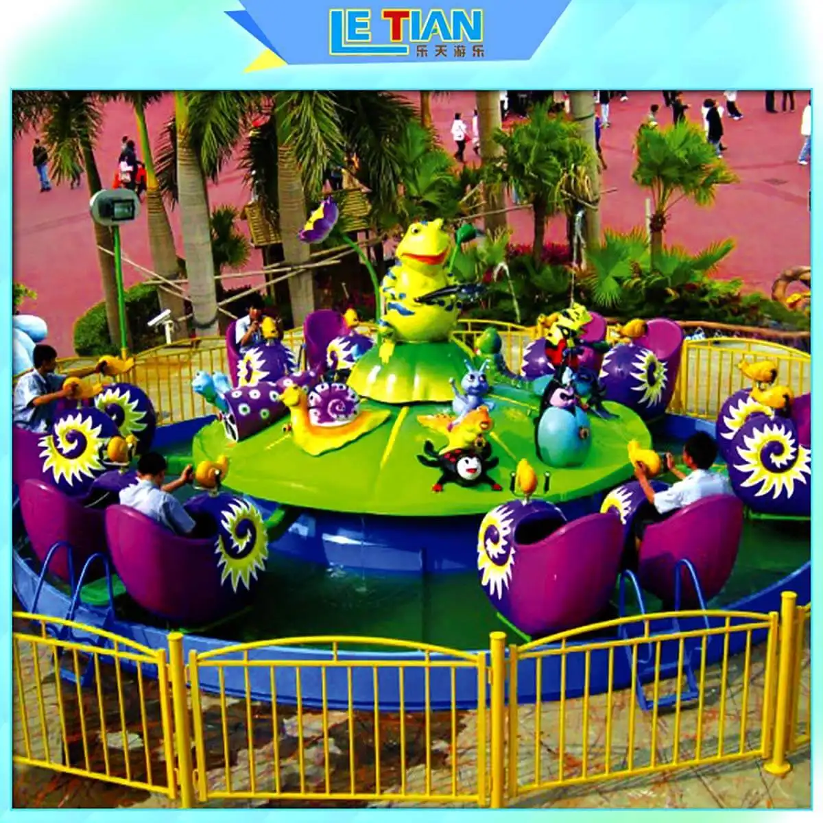 LETIAN rotating types of amusement park rides facility playground 3