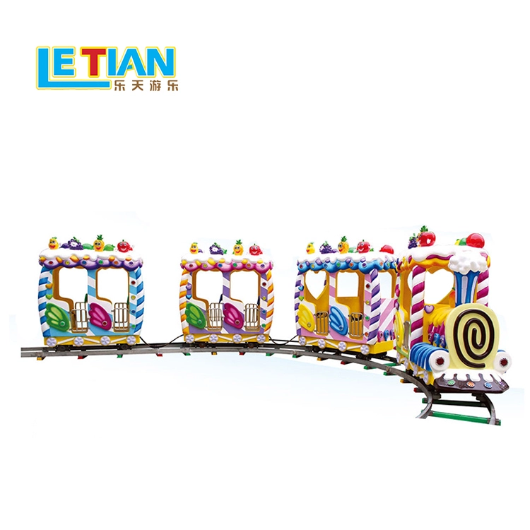 Kids colorful design candy train for amusement park LT-7086B 1