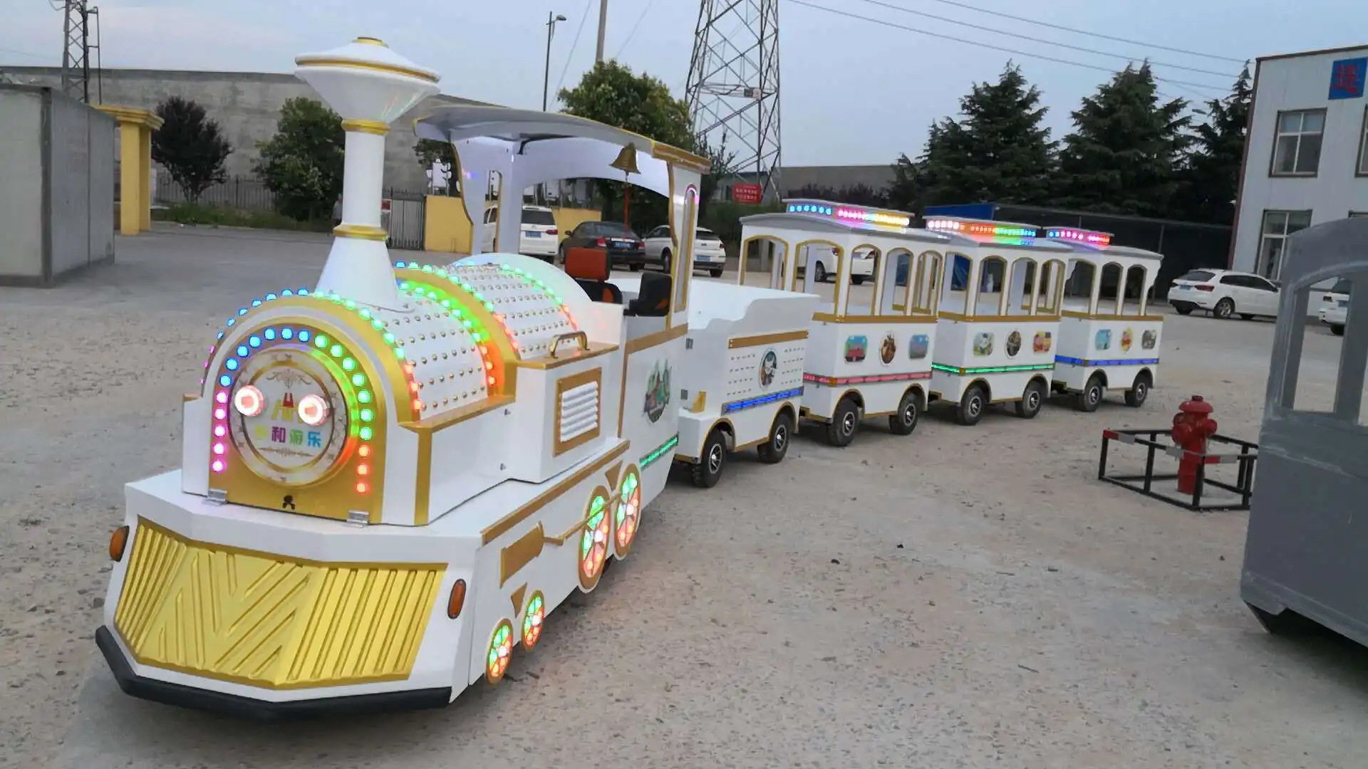 LETIAN Top small ride on trains factory park playground 4
