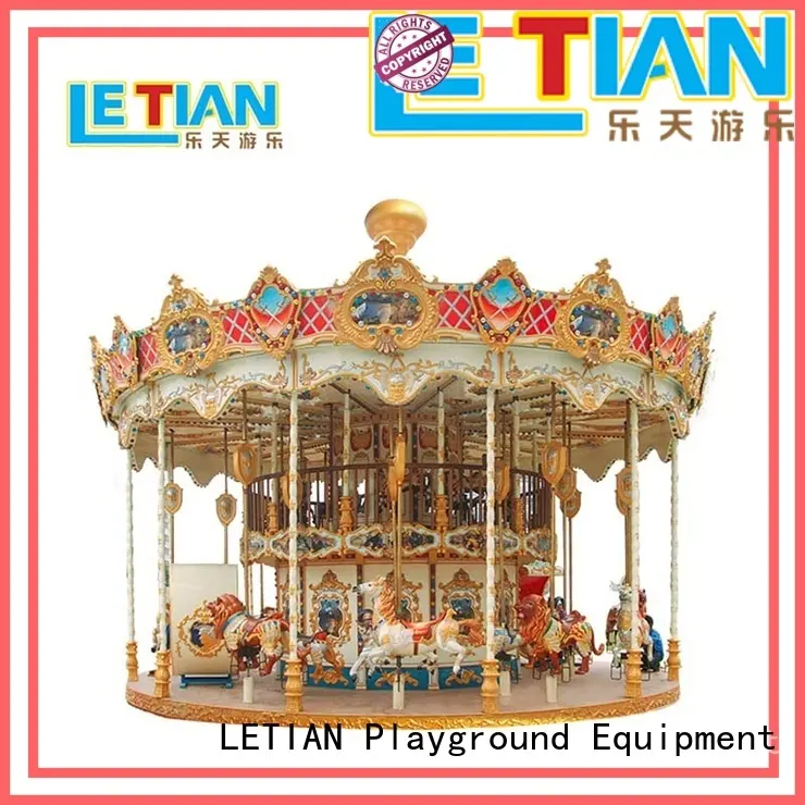 LETIAN colorful carousel horse customized carnival 1