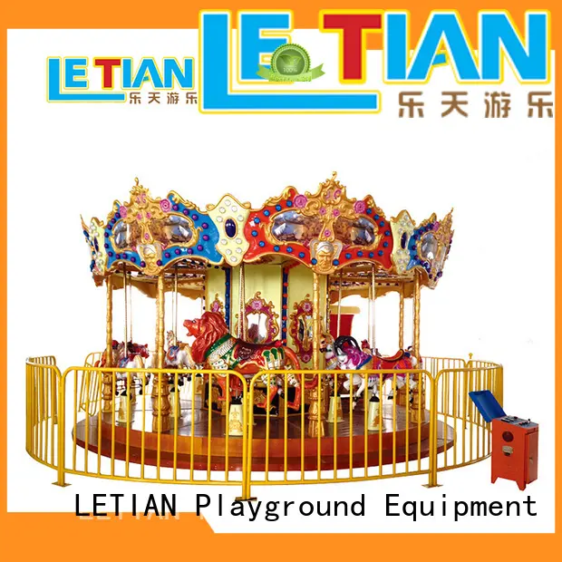 LETIAN reinforced carousel horse customized carnival 1
