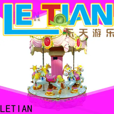 LETIAN durable ride on carousel factory fairground 1
