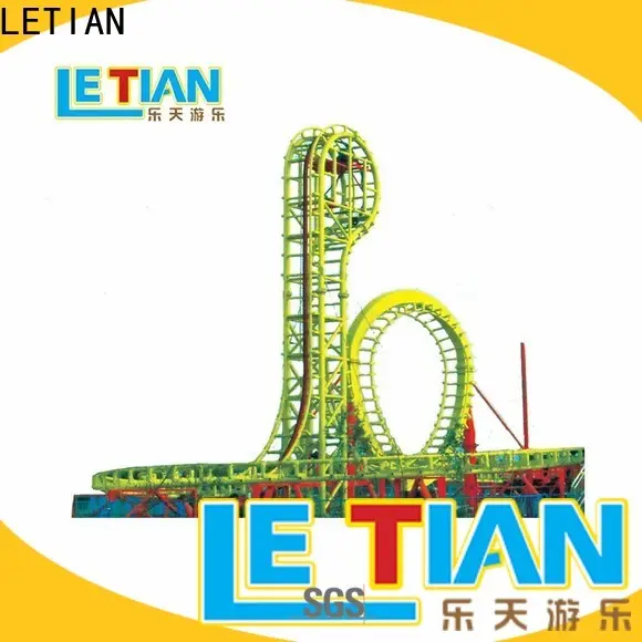LETIAN rotating free roller coaster building games attracts tourists playground 1