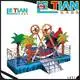 LETIAN sliding pirate boat ride tourists mall 1