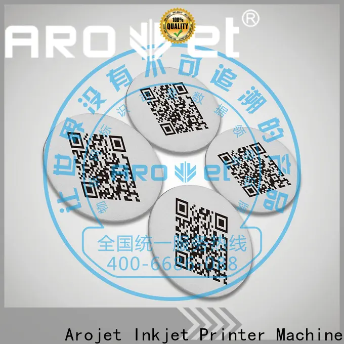 Arojet 2d barcode printer manufacturers for bottle cap coding 1
