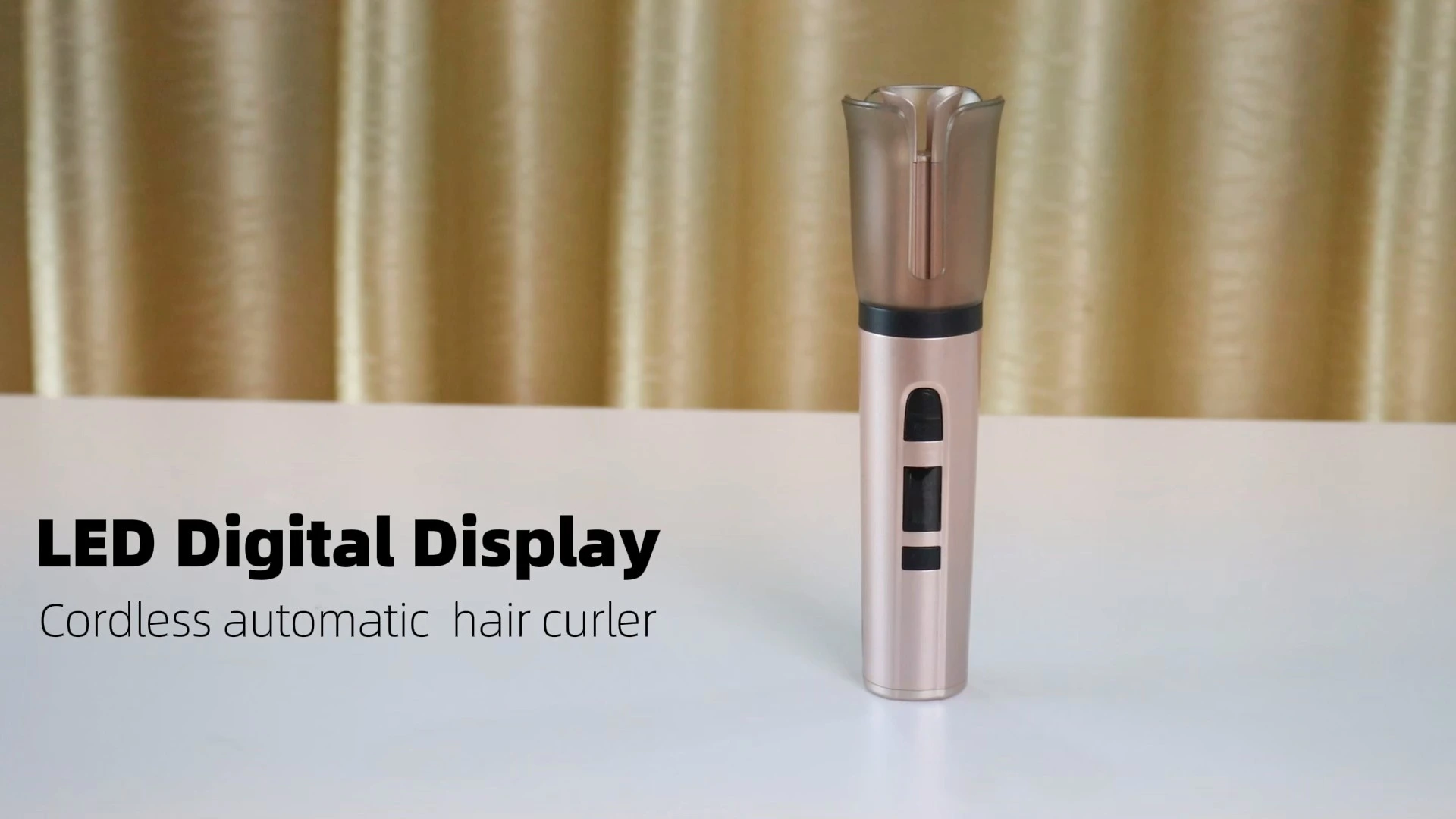 JAYSUNNY Portable Cordless Automatic Rotating Hair Curler USB Rechargeable Ceramic Auto Curling Iron Manufacturers 1