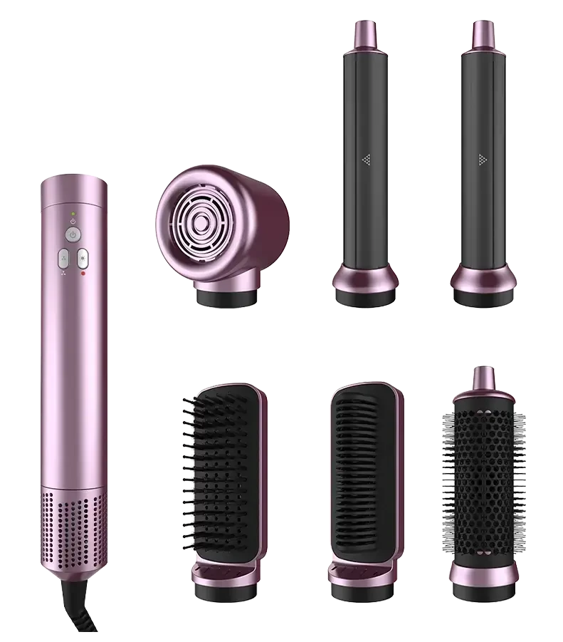 Professional 6 in 1 Air Brush Hair Blow Dryer Set Multi Styler Curling Irons Hair Straightener Brush 1