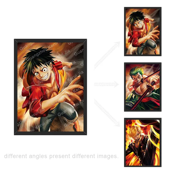One Piece 3D Lenticular Poster with Frame
