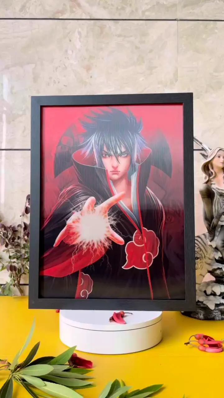 3D Holographic Lenticular Posters Sasuke Uchiha & Itachi Uchiha Naruto Shippuden Anime Manga with Frames 1