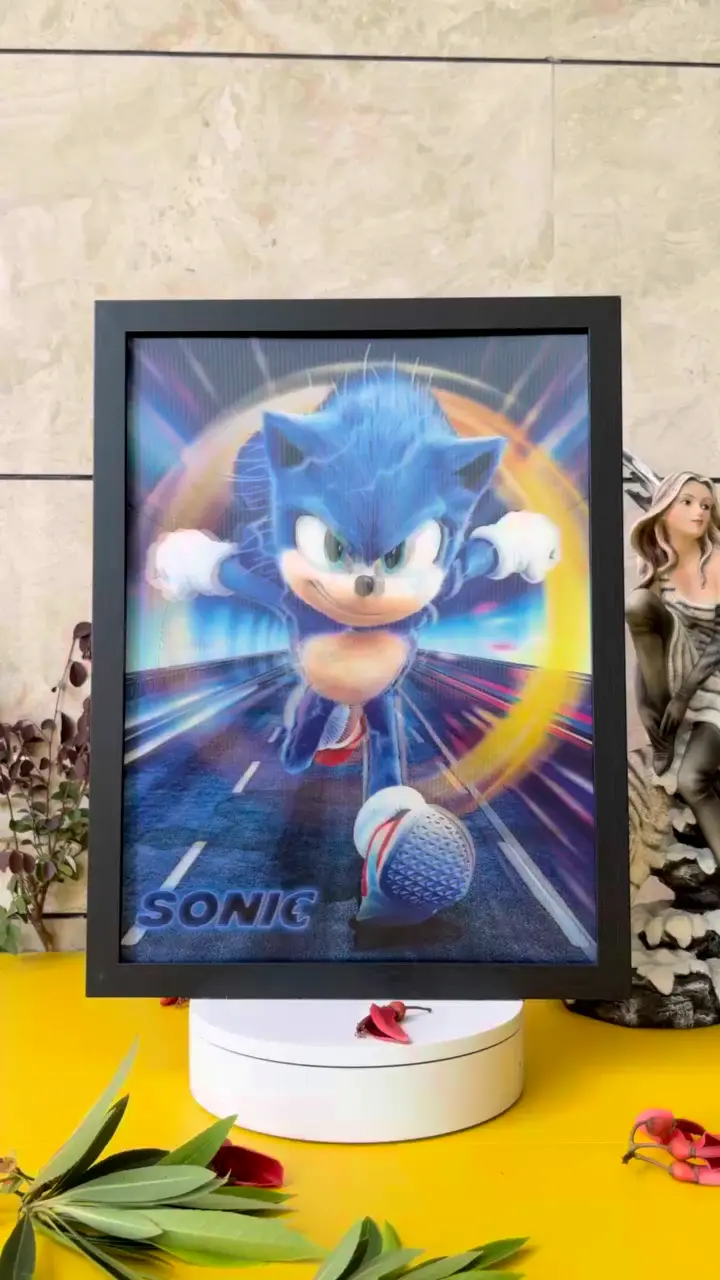 Sonic 3D Lentikular Poster Großhandel Großhandel Anime Wall Art Retail Displays 1