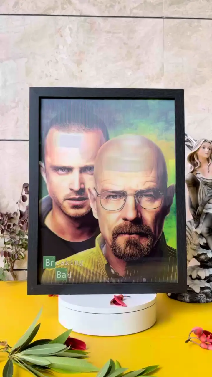 Póster lenticular 3D Breaking Bad con marco: impresiones personalizadas premium para minoristas 1