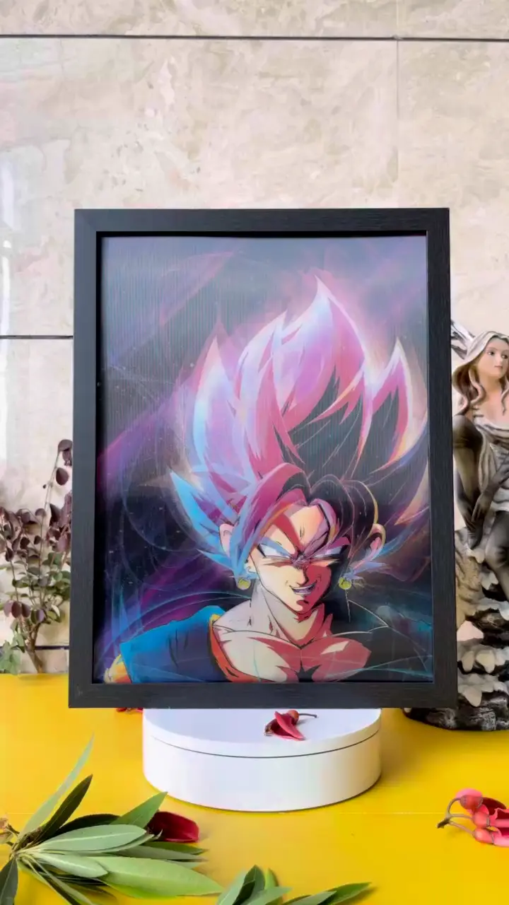Poster lenticolare Dragon Ball 3D con telaio - arte anime premium per rivenditori 1