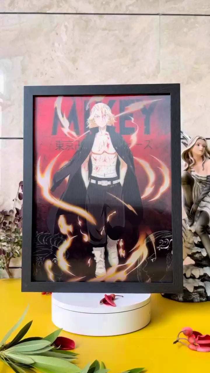 PINAKA Mikey Tokyo Revengers 3D Holographic Poster Wholesale Anime Bundles with Frame 1