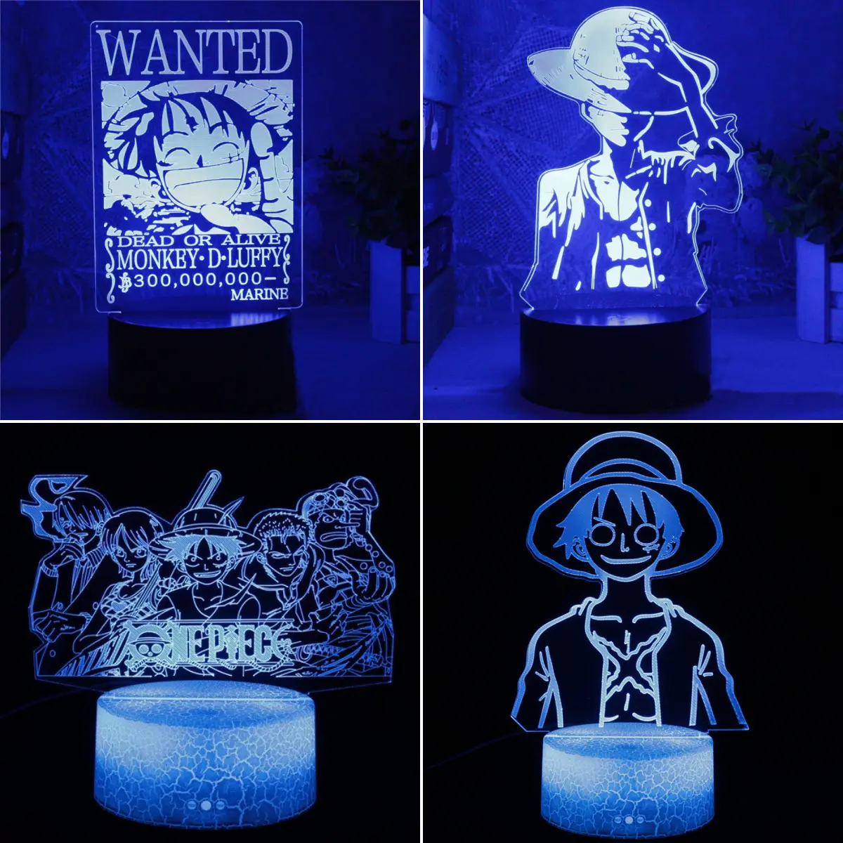 Smart 3D LED Night Lights Solutions personnalisées pour les hôtels ventilateurs d'anime 50% ROI plus rapide 1