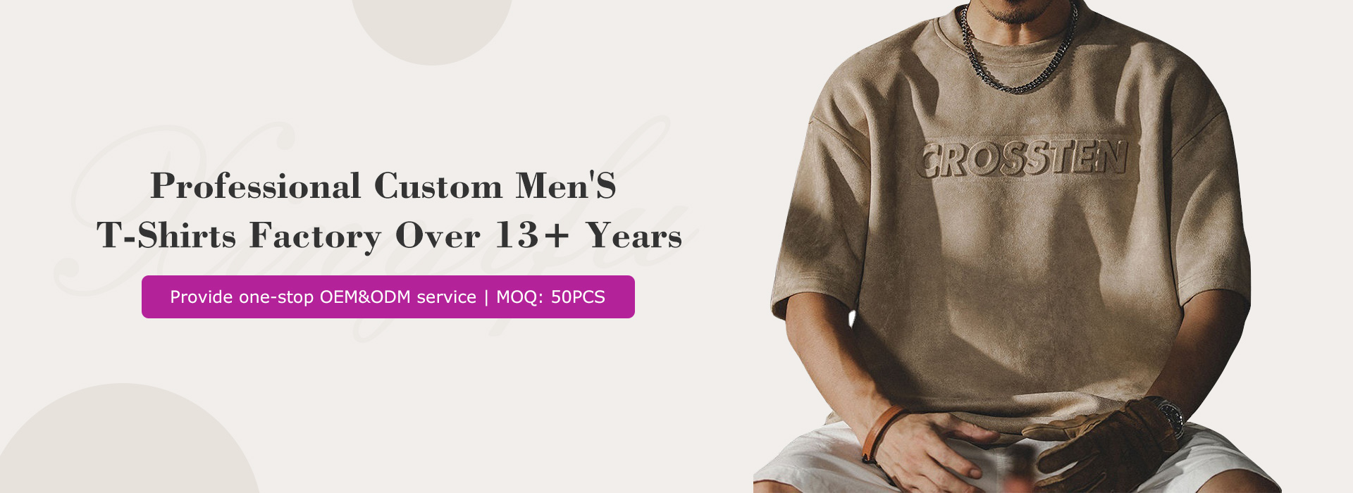 Since 2005Men's T-Shirts  Manufacturer