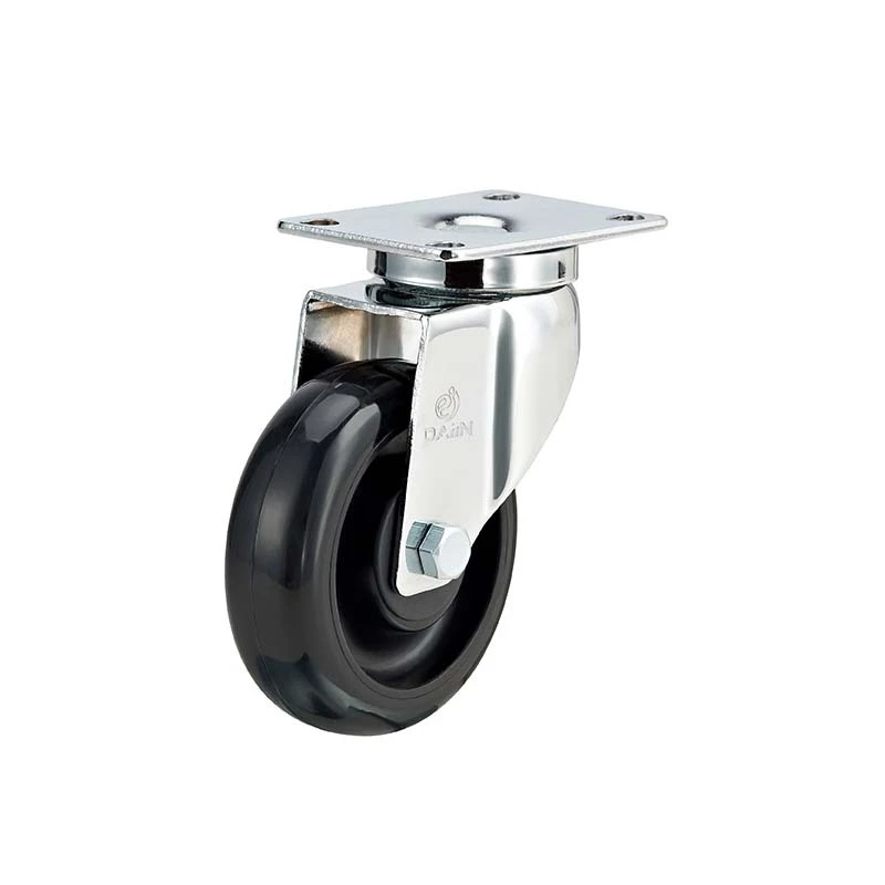 5 swivel plate caster ESD wheel chrome plated 1
