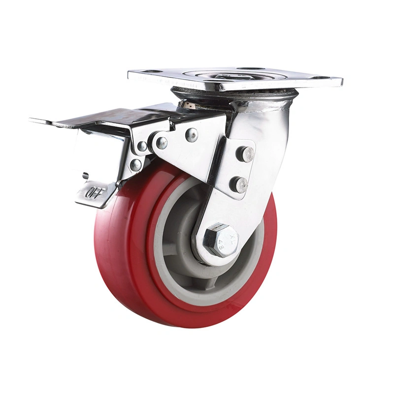 4/5/6/8 industrial heavy duty swivel PU caster wheels wholesale 1