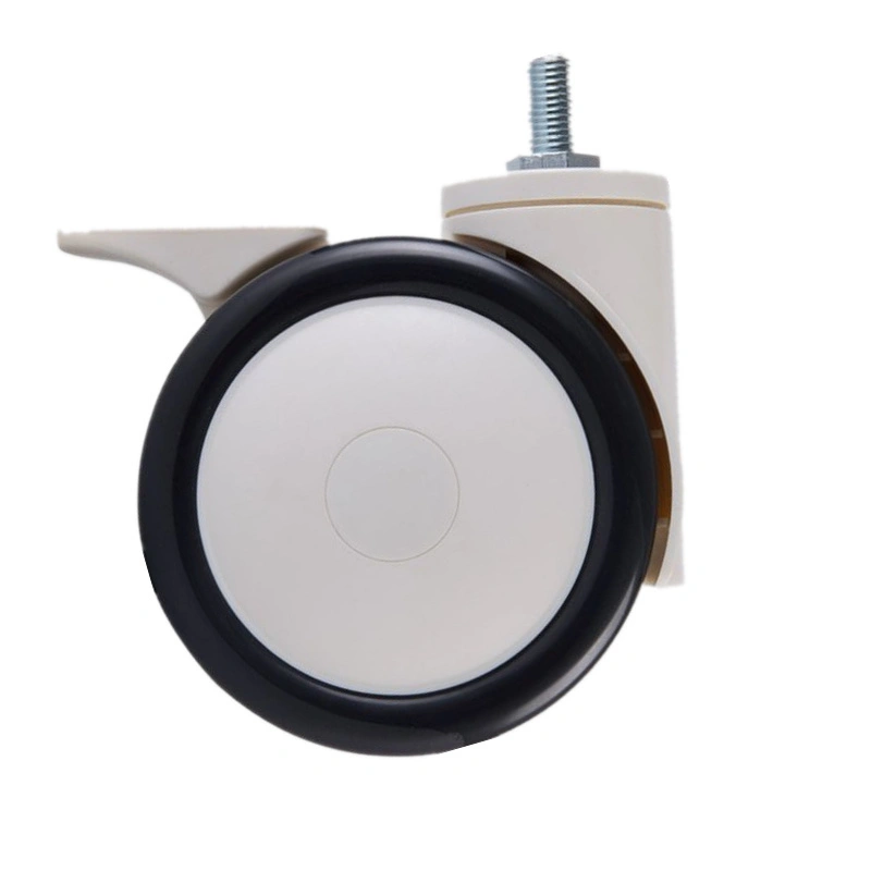 5 Inch Double Wheel Threaded Stem Locking ICU Ventilator Medical Caster 1